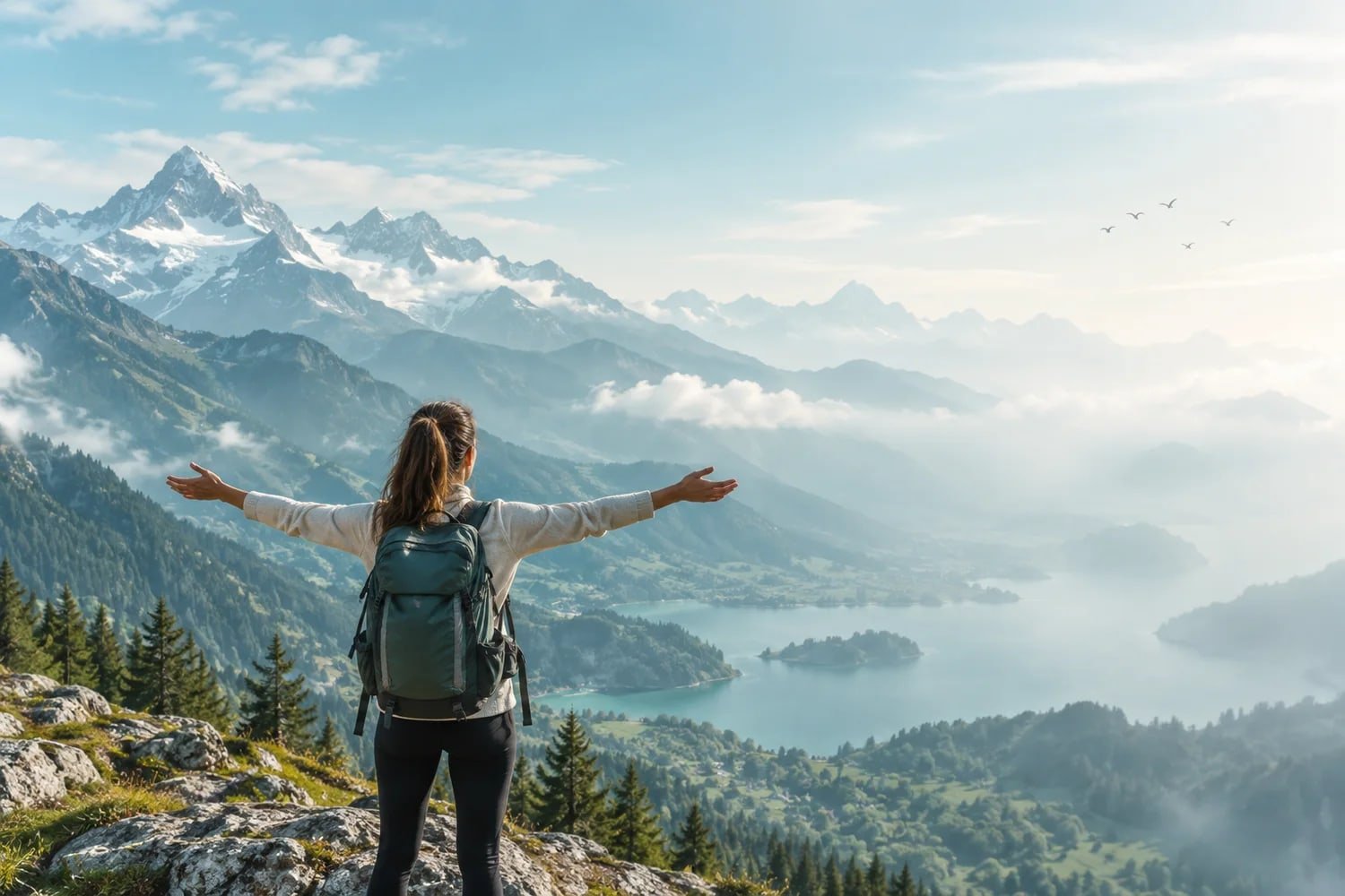 Mountains representing a global journey