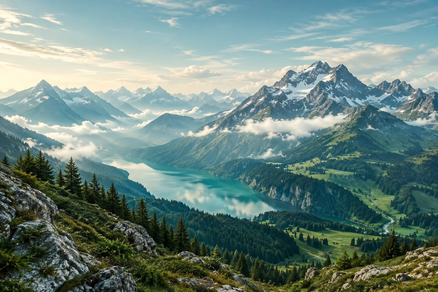 Mountain range representing a new beginning